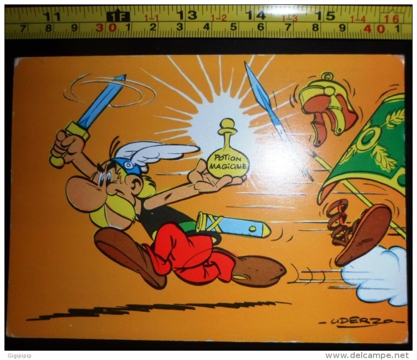 CARTE POSTALE ASTERIX TRES ANCIEN DU JOURNAL PILOTE NUMERO 58 EDITION BORDE PARIS SIGNEE UDERZO - Bandes Dessinées