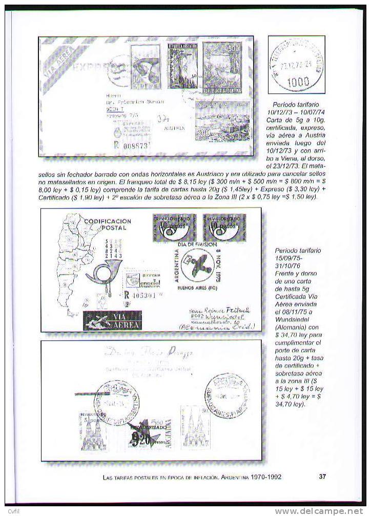 ARGENTINA - POSTAL RATES DURING INFLATION (1970 To 1992) - Postal Rates