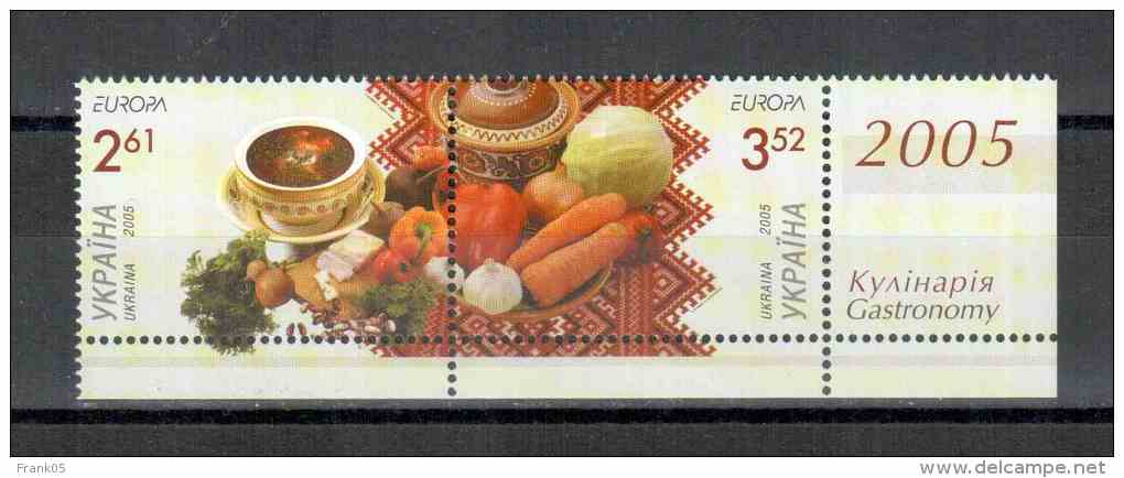 Ukraine 2005 Paar Aus MH / Pair From Booklet EUROPA ** - 2005