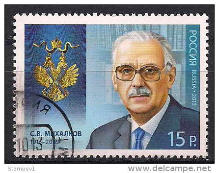 Russia. 2013  Writer S.V.Mikhalkov-holder Of An Order Of St. Andrew The Apostle The First-Called. CTO - Usados