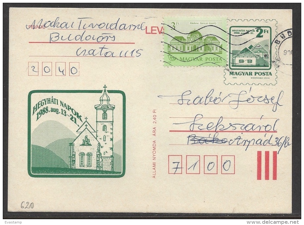 HUNGARY - 1988.Postal Stationery - Hegyhát/Ridge Days At Vasvár II. USED!!! Cat.No.620. - Entiers Postaux