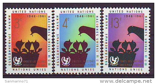 UNITED NATIONS New York 111-113,unused - Neufs