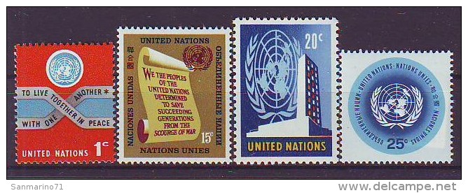 UNITED NATIONS New York 156-159,unused - Neufs