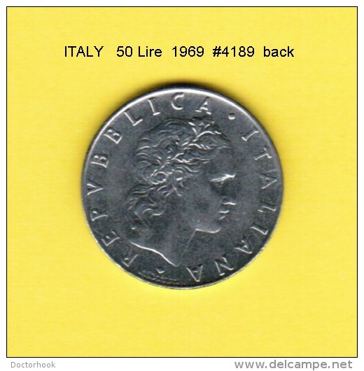 ITALY   50  LIRE  1969  (KM # 95) - 50 Lire