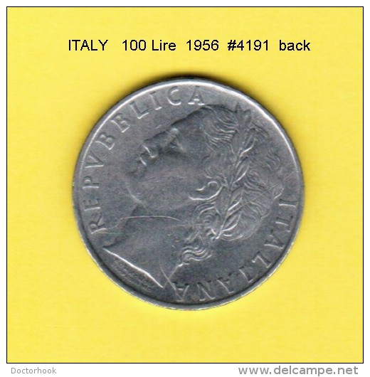 ITALY   100  LIRE  1956  (KM # 96) - 100 Liras