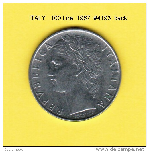 ITALY   100  LIRE  1967  (KM # 96) - 100 Lire