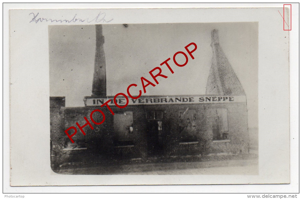 IN DE VERBRANDE SNEPPE-ZONNEBEKE-Commerce-Carte Photo Allemande-Guerre-14-18-1WK-BELGIQUE-BELGIEN-Flandern- - Zonnebeke