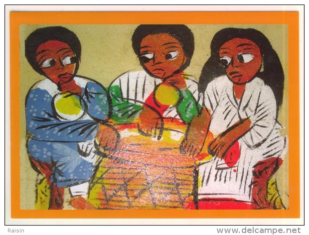 Proverbe Africain " Pour Qu'un Enfant Grandisse, Il Faut Tout Un Village "  Action Contre La  Faim  Carte Double  TBE - África