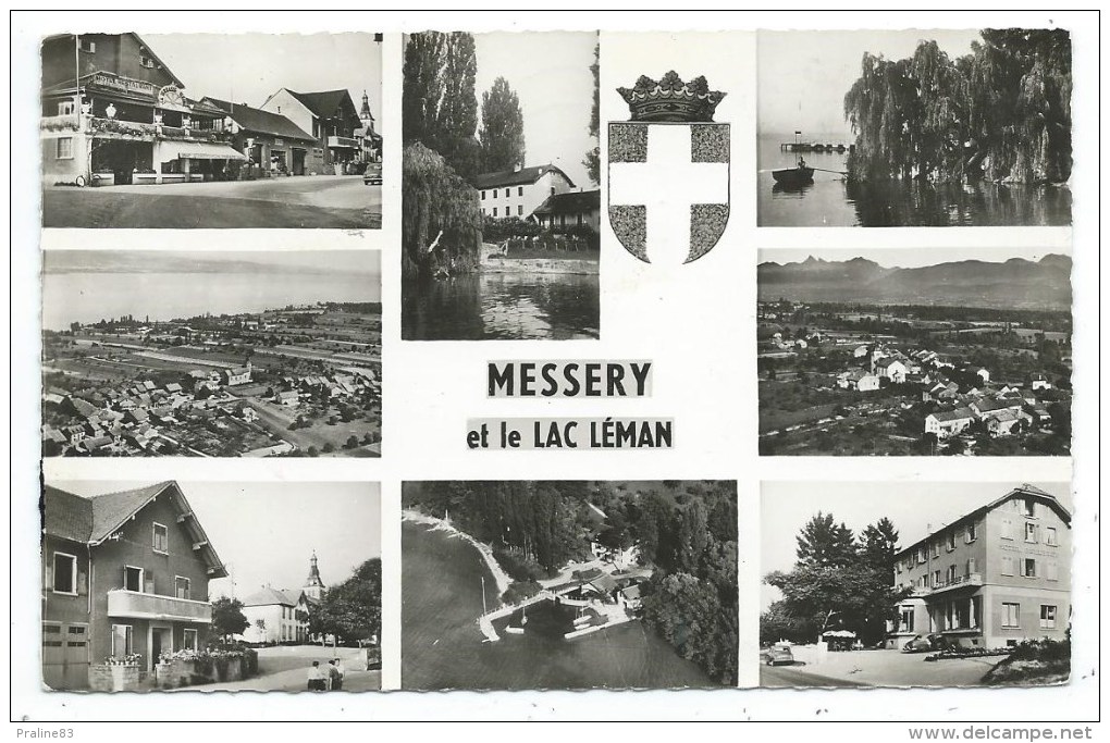 Multivues -MESSERY ET LE LAC LEMAN -Haute Savoie (74) -Circulé 1956 - Messery