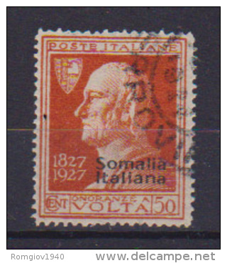 COLONIE ITALIANE  SOMALIA 1927 A.VOLTA SASS. 110  USATO VF - Somalia