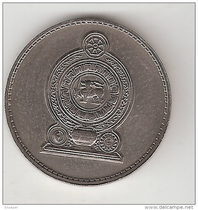 Ceylon 1 Rupee  1975  Km 136.1   Unc !!! - Sri Lanka