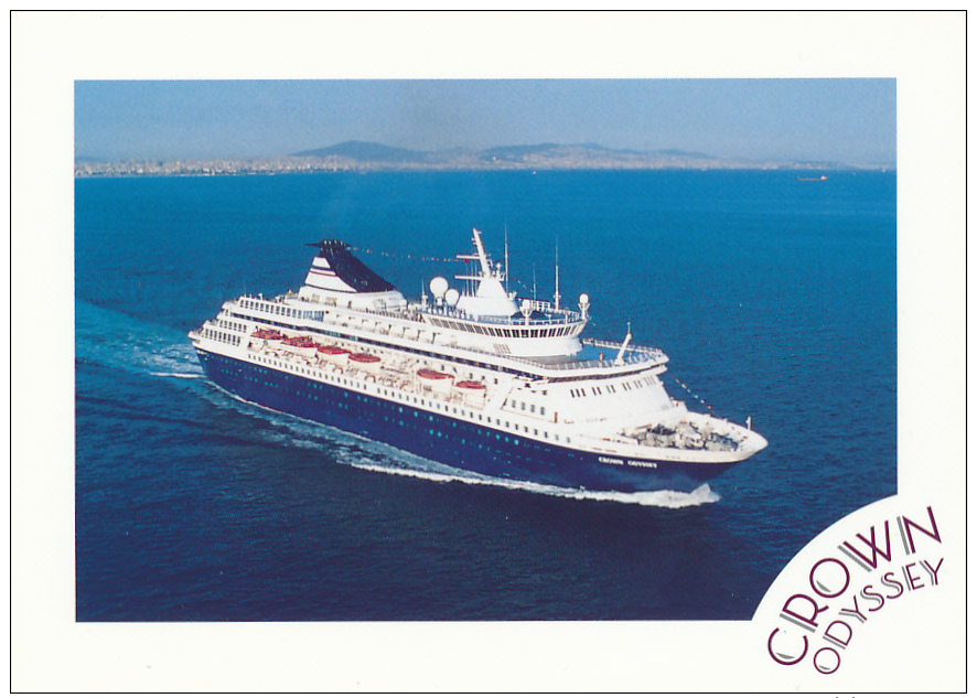 CROWN ODYSSEY - ORIENT LINES - The Elegant Crown Odyssey At Sea - Excellent - Paquebots