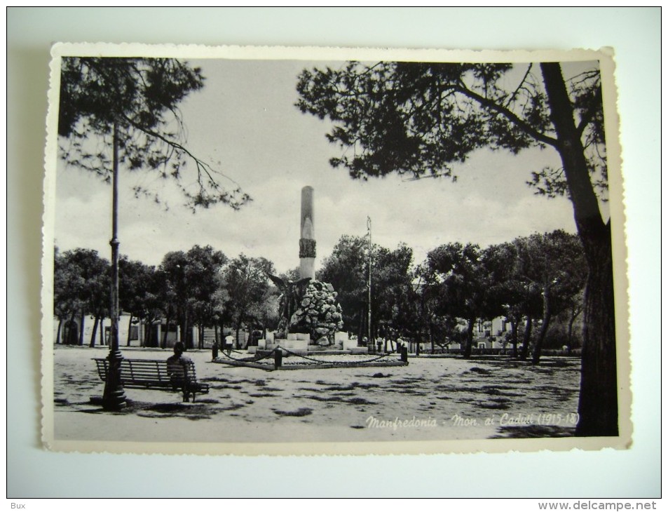 MANFREDONIA   MONUMENTO AI  CADUTI     -   FOGGIA   PUGLIA   VIAGGIATA  COME DA FOTO - Manfredonia