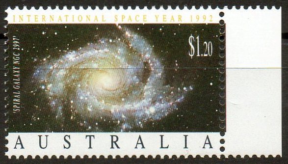 Australia 1992 International Space Year $1.20 Spiral Galaxy MNH - Nuovi