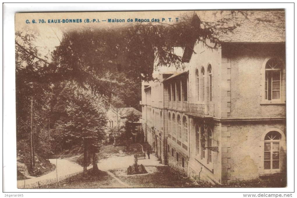 CPSM EAUX BONNES (Pyrénées Atlantiques) - Maison De Repos Des P.T.T - Eaux Bonnes