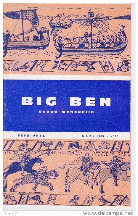 BIG BEN N° 16, Mars 1965,  DEBUTANTS, Revue Mensuelle POUR APPRENDRE L´ANGLAIS, Publication Claude PICHON - 6-12 Ans