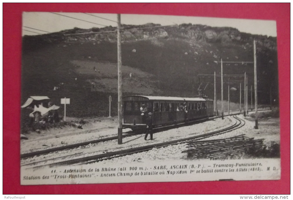 Cp  Sare Ascain Ascension De La Rhune Tramway Funiculaire - Sare