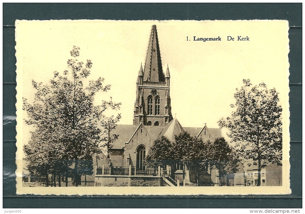 LANGEMARCK: De Kerk, Niet Gelopen Postkaart  (GA12443) - Langemark-Poelkapelle