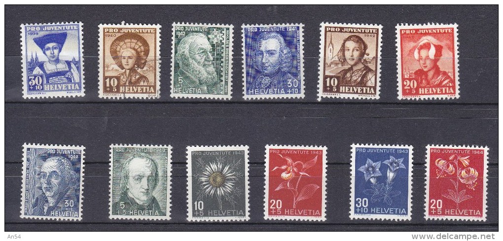 LOT  PJ    NEUFS* (CHARNIERES)   CATALOGUE ZUMSTEIN - Unused Stamps