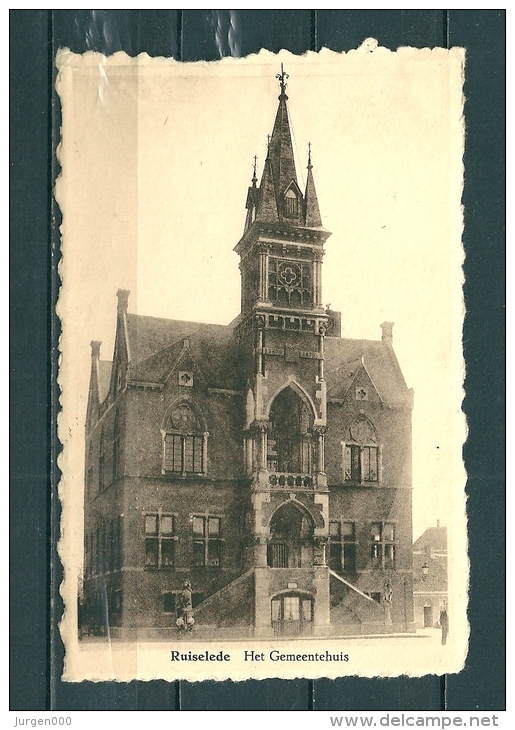 RUISELEDE: Het Gemeentehuis, Gelopen Postkaart 1948 (GA12515) - Ruiselede