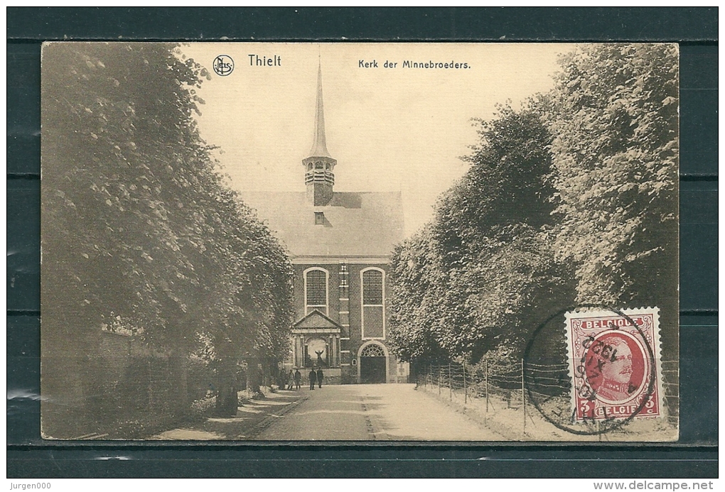 THIELT: Kerk Der Minnebroeders,  Gelopen Postkaart 1922 (GA12527) - Tielt