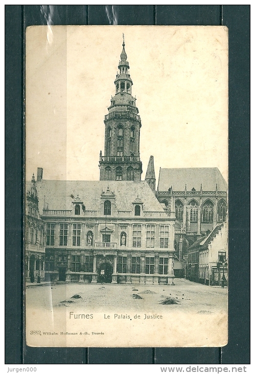 FURNES: Le Palais De Justice,  Gelopen Postkaart 1904 (GA12544) - Veurne