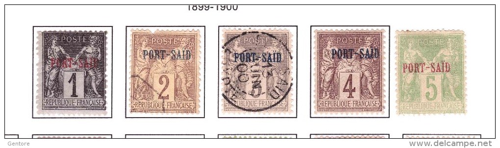 FRANCE Former Colonies PORT SAID Yvert Cat N°1/5  Mint And Used (some Defect) - Used Stamps