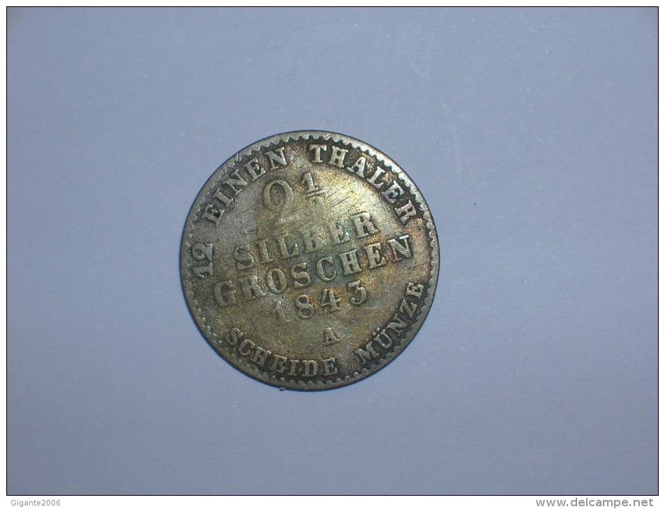Prusia 2 1/2 Silver Groschen 1843 A (749) - Petites Monnaies & Autres Subdivisions