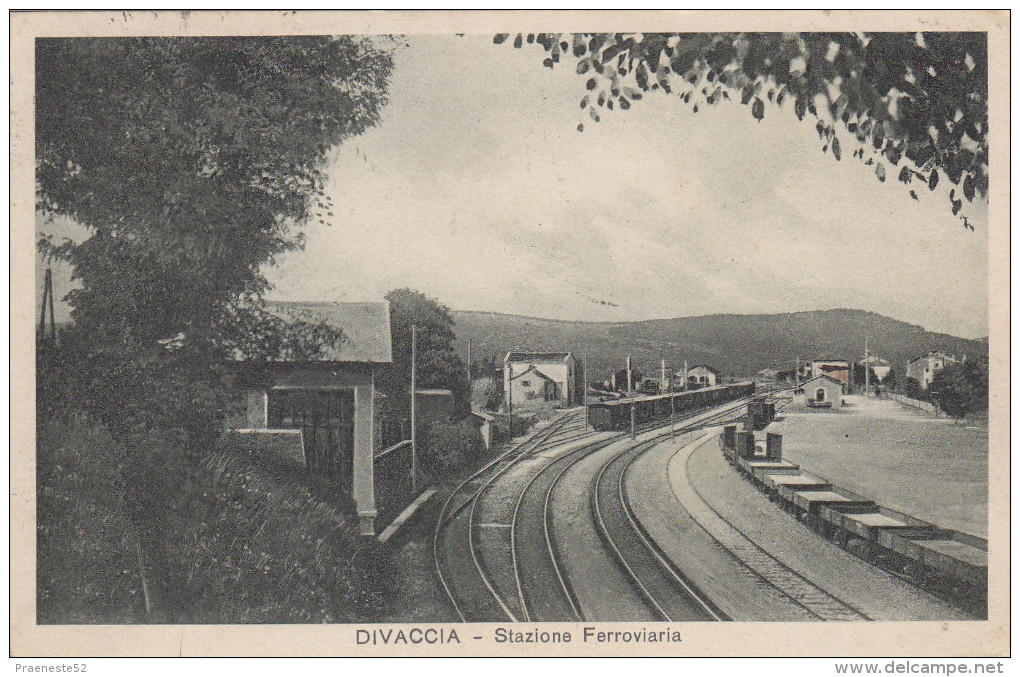 Divaccia-stazione Ferroviaria-treno-viaggiata 1936-lucinico- - Slovenia