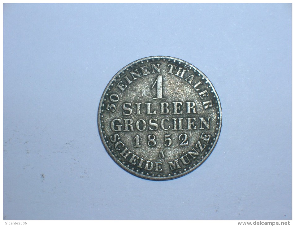 Prusia 1 Silver Groschen 1852 A (755) - Monedas Pequeñas & Otras Subdivisiones