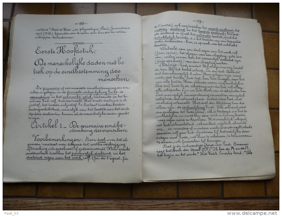 Grondbeginselen Der Logika Of Denkleer  Door J.Bittremieux Prof. Universiteit Leuven 1923; Gedrukt In Handschrift - Andere & Zonder Classificatie