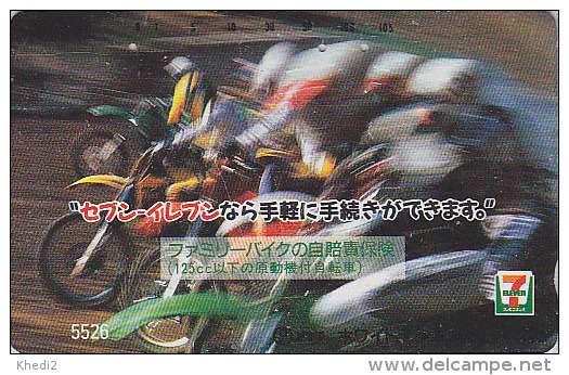 Télécarte Japon 7/11 - 5526 - MOTO - MOTOR BIKE Japan Phonecard -  MOTORRADTelefonkarte - 105 U - Motos