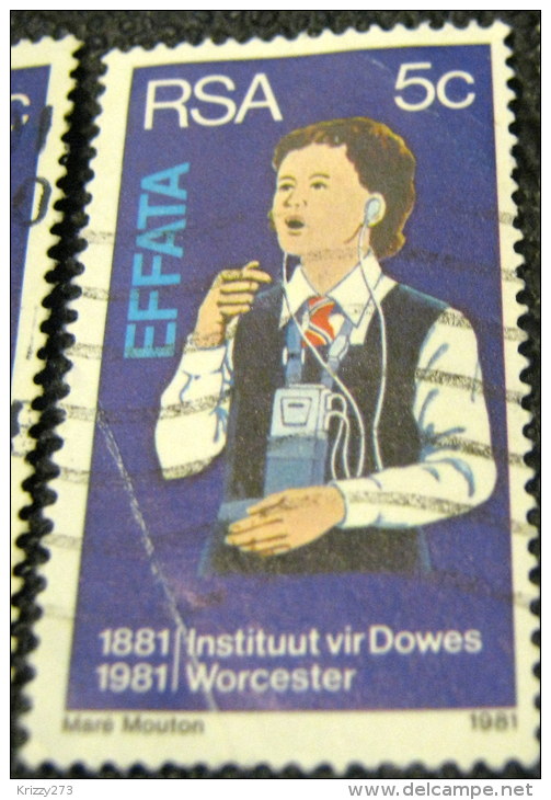 South Africa 1981 The 100th Anniversary Of The Institutes For Deaf And Blind, Worcester 5c - Used - Gebraucht