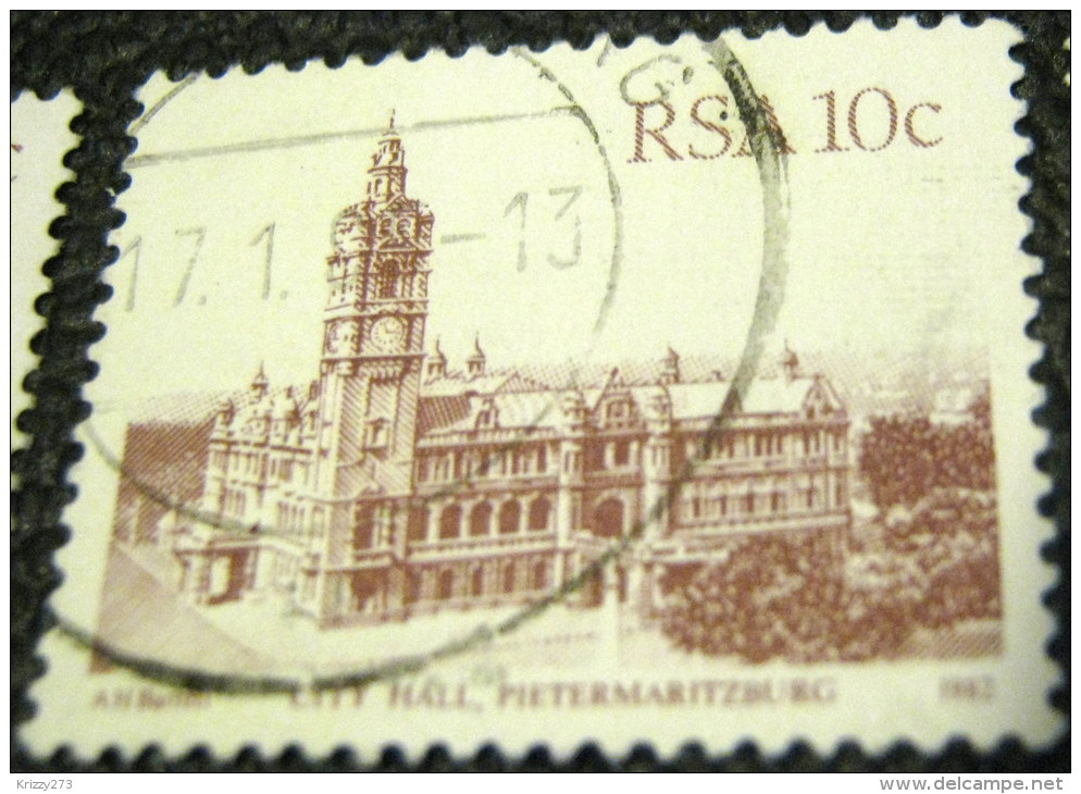 South Africa 1982 City Hall Pietermaritzburg 10c - Used - Gebraucht