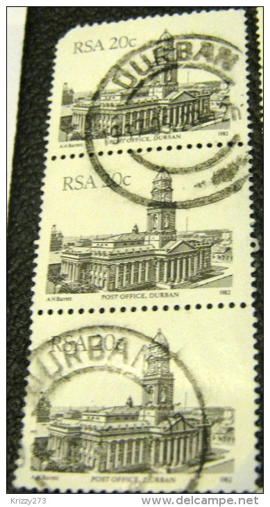 South Africa 1982 Post Office Durban 20c X3 - Used - Oblitérés