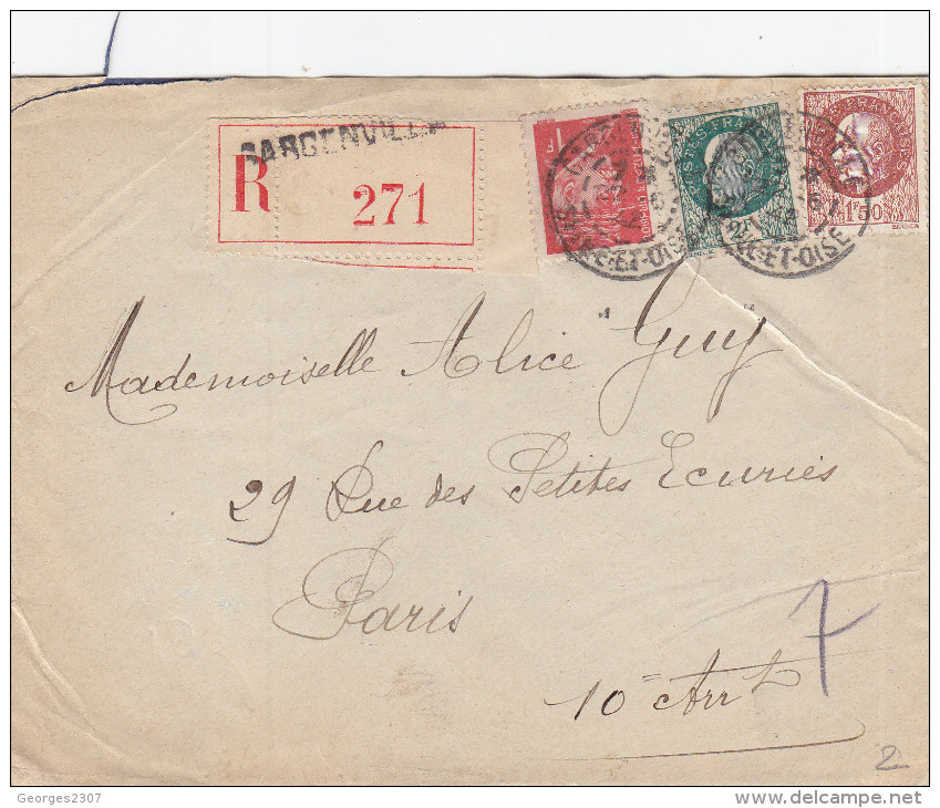 L.A.C.  Lettre Recommandée Tricolore Du 22/06/1942- 2 Cachets Daguin Seul (borgne) - Manual Postmarks