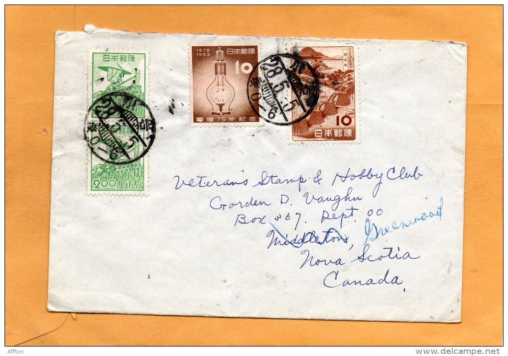 Japan 1953 Cover Mailed To Canada - Brieven En Documenten