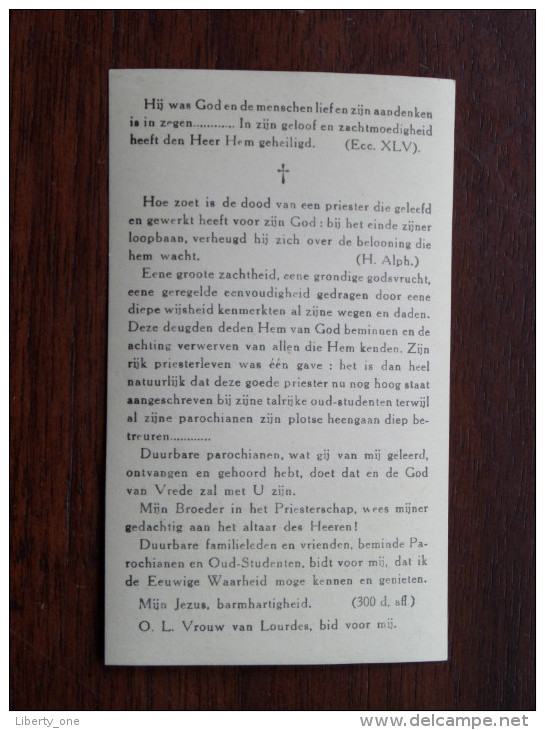 Z.E.H. Gerard DENTENEER Pastoot St. Norbertus Antwerpen - Mechelen 22 Dec 1881 - 31 Jan 1944 Zurenborg ( DP ) ! - Religion & Esotérisme