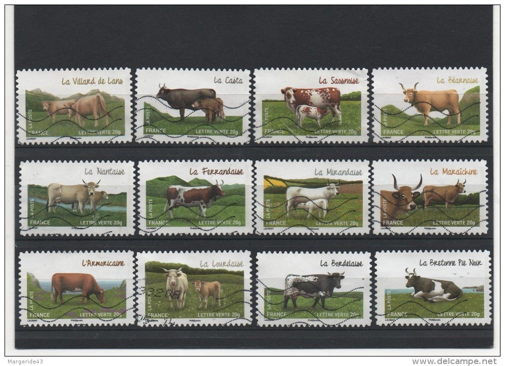 SERIE COMPLETE 2014 LES VACHES OBL. PRIX FIXE - Used Stamps