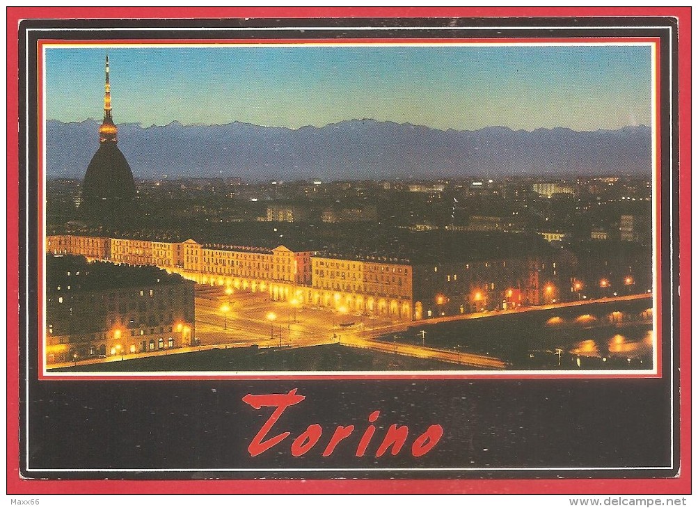 CARTOLINA NV ITALIA - TORINO - Piazza Vittorio Veneto - Notturno - 10 X 15 - Orte & Plätze