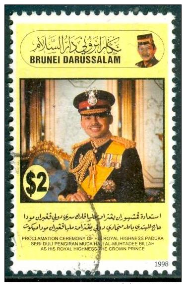 BRUNEI 1998 Proclamation Ceremony Of His Royal Highness Paduka $2, VF Used - Brunei (1984-...)