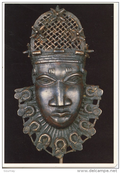 Afrique Nigéria Royaume De Bénin : Masque Ornement De Ceinture (tête De Portugais) Laiton (musée Arts) - Nigeria