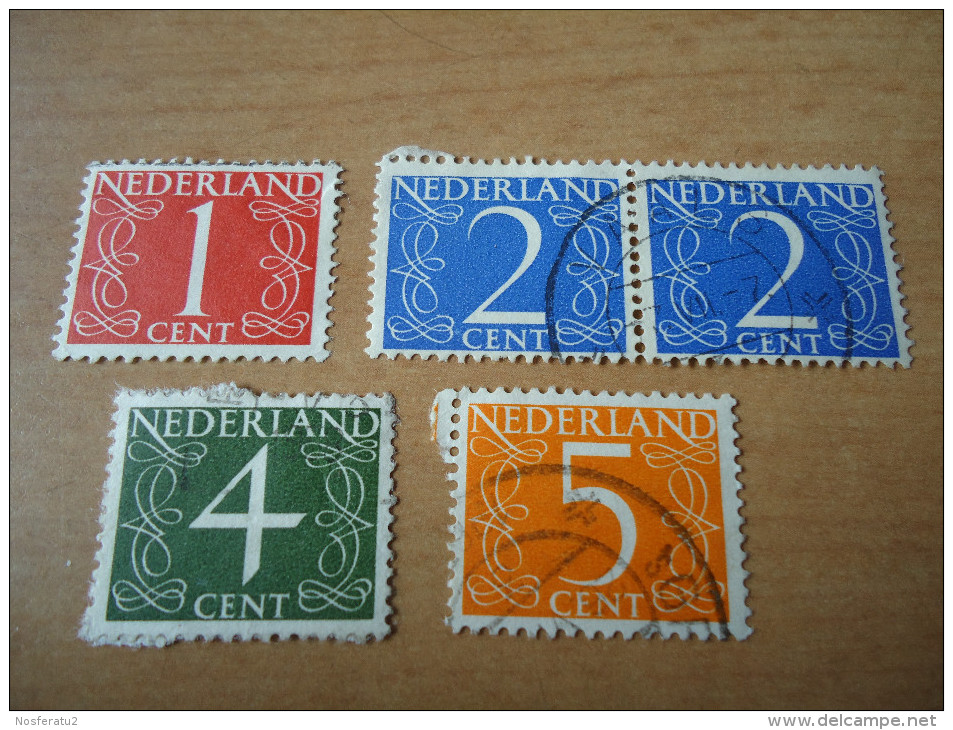 Niederlande: 4 Werte Ziffern 50er Jahre - Ohne Zuordnung