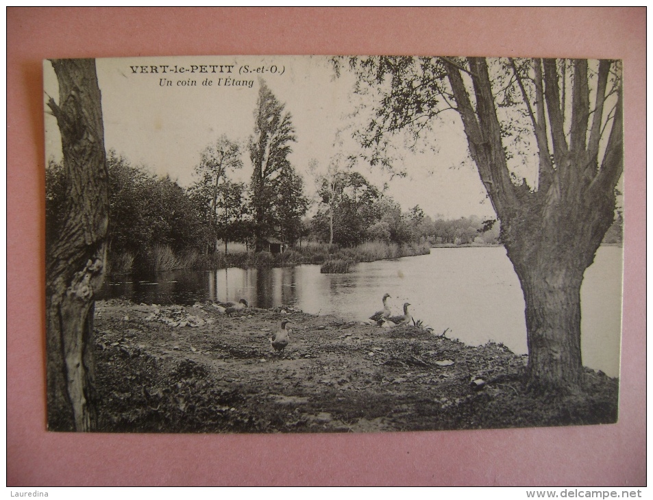 CP VERT LE PETIT   UN COIN DE L ETANG - ECRITE EN 1926 - Vert-le-Petit