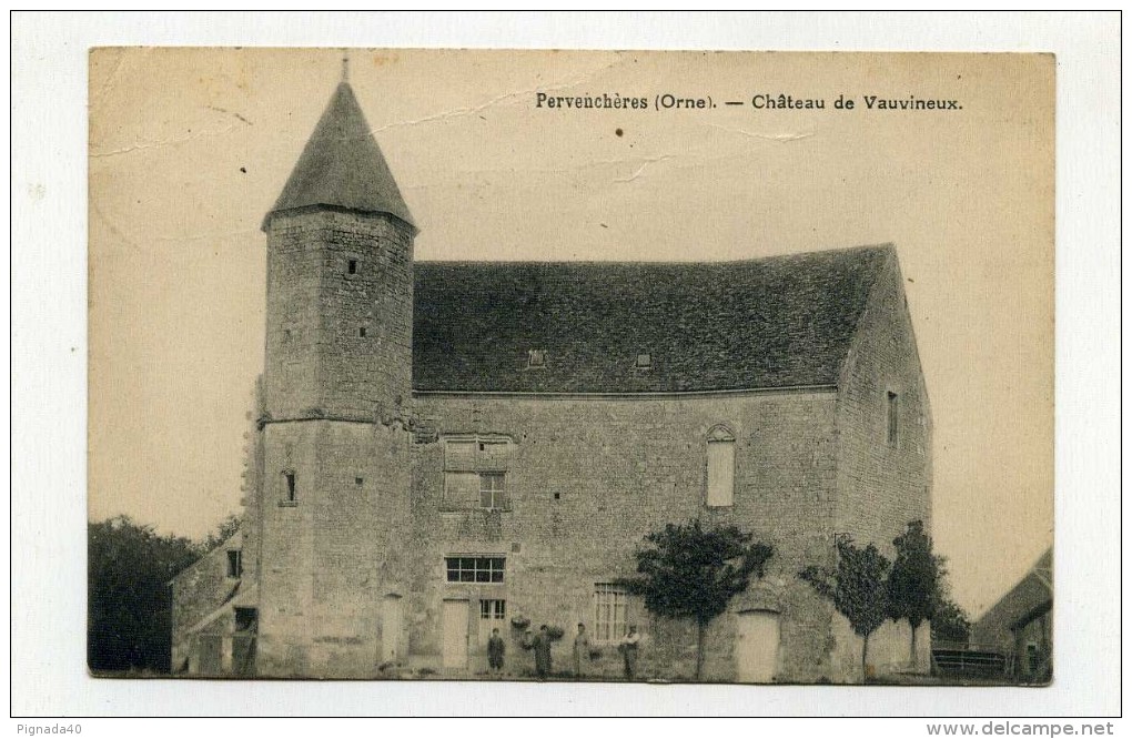 CP , 61 , PERVENCHERES , Château De Vauvineux - Pervencheres