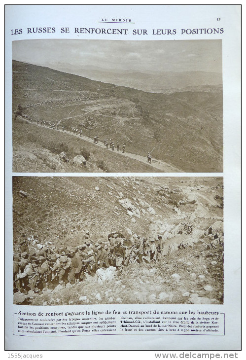 LE MIROIR N° 156 / 19-11-1916 COMBLES DOUAUMONT FORT VAUX FAYOLLE WILSON USA CAUCASE THÉODOR SAINT-MICHEL-DE-MAURIENNE