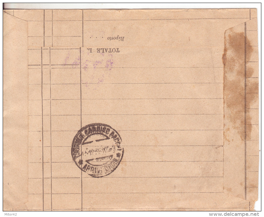 23*-Tassate-Segnatasse-Regno-Tassa A Carico Del Destinatario-Busta Tassata 50c.da Palermo A Catania - Postage Due