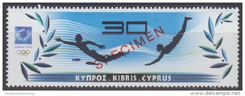 Specimen, Cyprus Sc1023 2004 Summer Olympics, Athens, Swimmers - Summer 2004: Athens