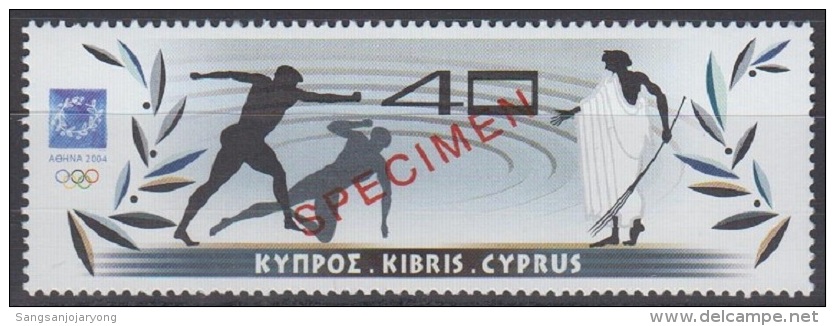 Specimen, Cyprus Sc1024 2004 Summer Olympics, Athens, Athletes - Summer 2004: Athens