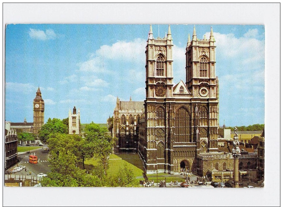 Westminster Abbey And Big Ben, London - 1967 - Westminster Abbey